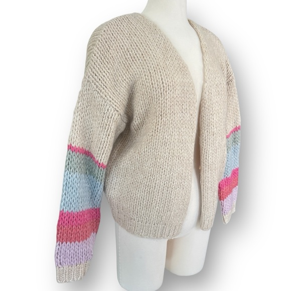 NWT Saltwater Luxe Tan “Hello Sunshine” Lightweight Knit Cardigan - Picture 4 of 11